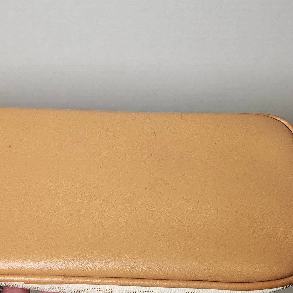 Gianni Bernini Signature Logo Satchel Handbag Tan Beige‎